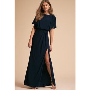 Bhldn Lena Formal Long Navy Dress, current season